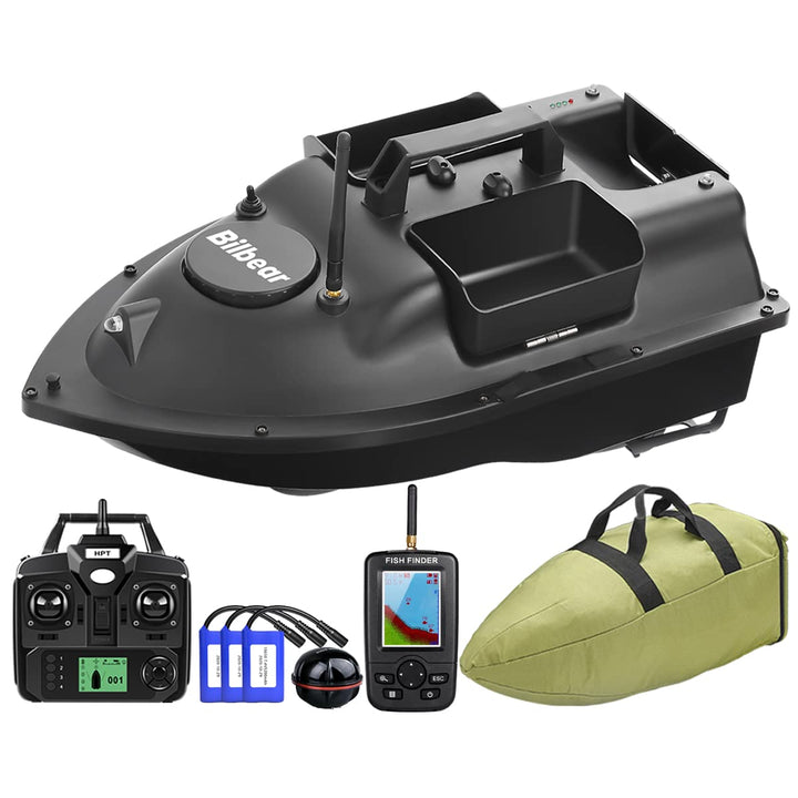 RC Köderboot Futterboot mit GPS,Angelköderboot mit 3 Katapult-Köderbehältern Karpfenfischen Fischfin