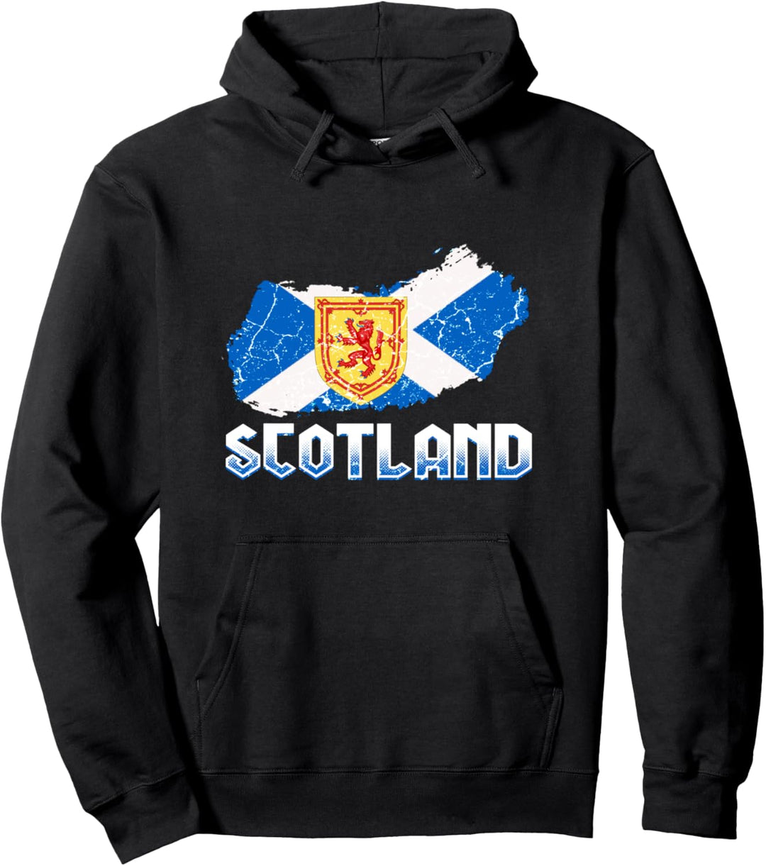 Schottland Flagge Schottisches Wappen Dudelsack Urlaub Land Pullover Hoodie