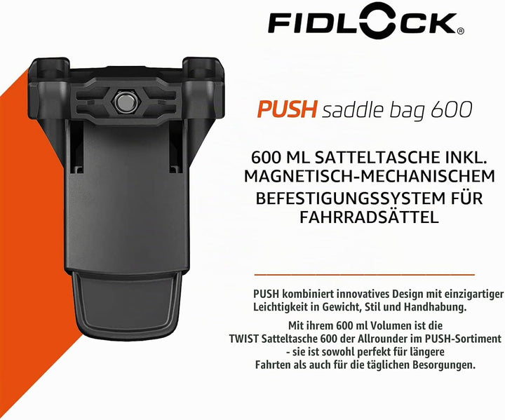 Fidlock Unisex – Erwachsene PUSH saddle base, schwarz, One Size
