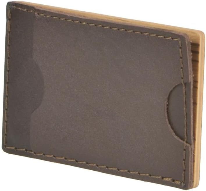 BeWooden Kartenetui Kreditkartenetui Kartenbörse Linea Note Holz und Leder