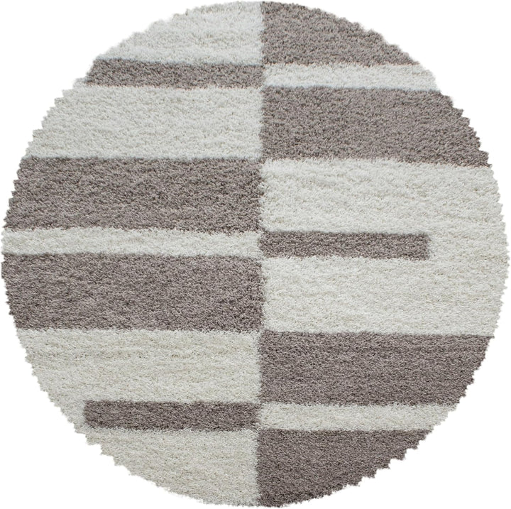 Hochlfor Rund Teppich Wohnzimmer Kariertes Design Schlafzimmer Esszimmer Flur Läufer Küche Weicher L