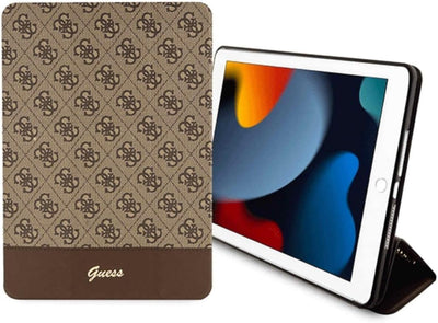 GUESS Stripe Allover Schutzhülle Cover für Apple iPad 10.2 2020/2021 Braun