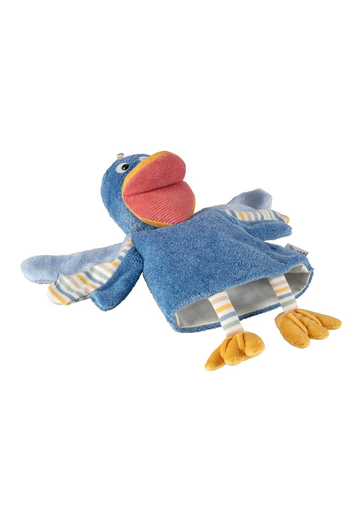 Handpuppe Vogel, weiches Spielzeug für Kasperle Theater, zum Geschichten erzählen und erstes Rollens