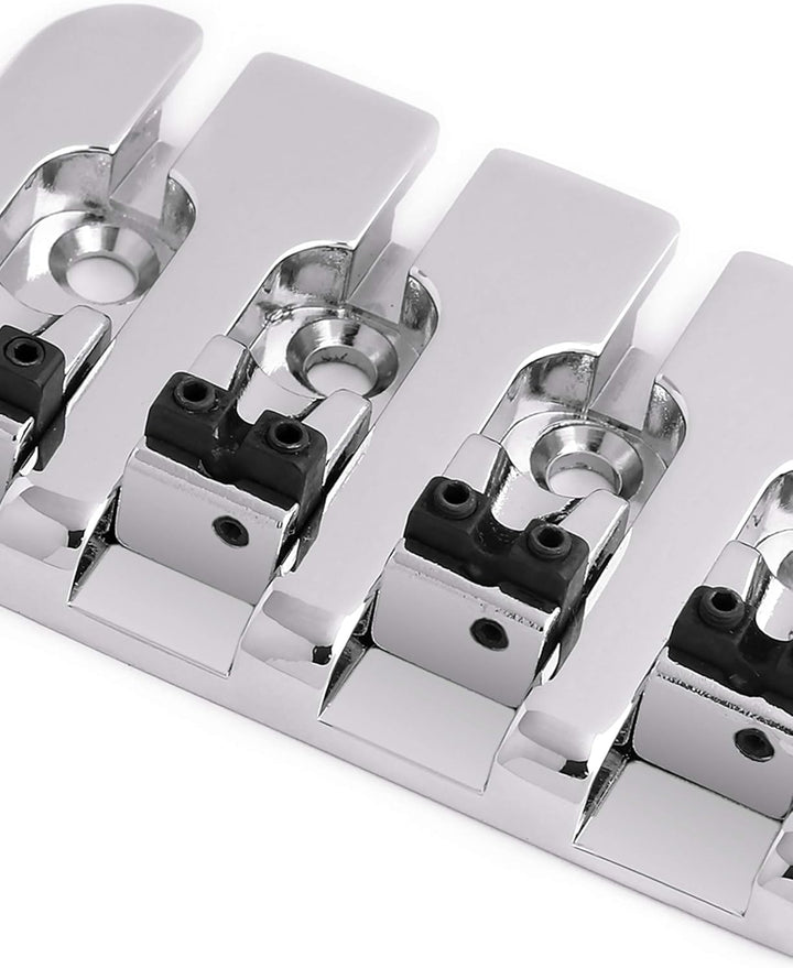 Rubatone 4-saitiger Bass-Steg, A-Stil, Top-Load-Saitenhalter mit Zink-Sättel für E-Jazz Bass P Bass