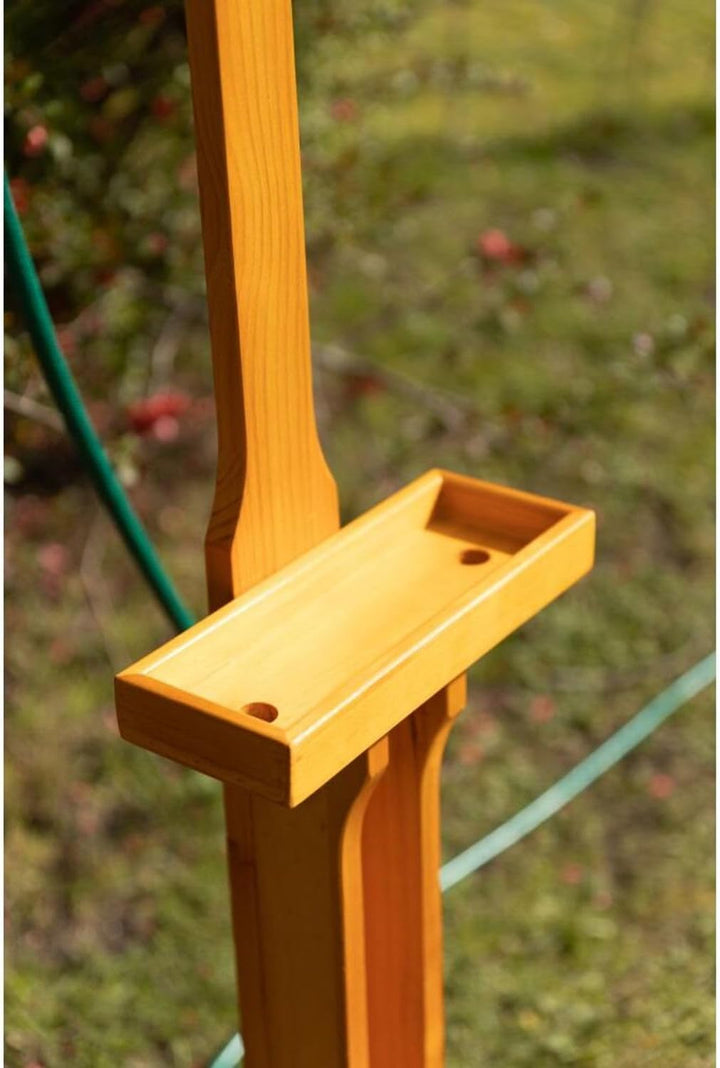 BURI Gartendusche aus geöltem Kiefernholz mit verzinktem Eisen 75x75x221cm Dusche Garten Aussendusch