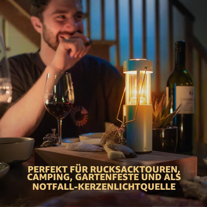 Original Kerzenlaterne, pulverbeschichtet, Gletscher, aktualisierte Farbe, 16,5 cm, Gletscher