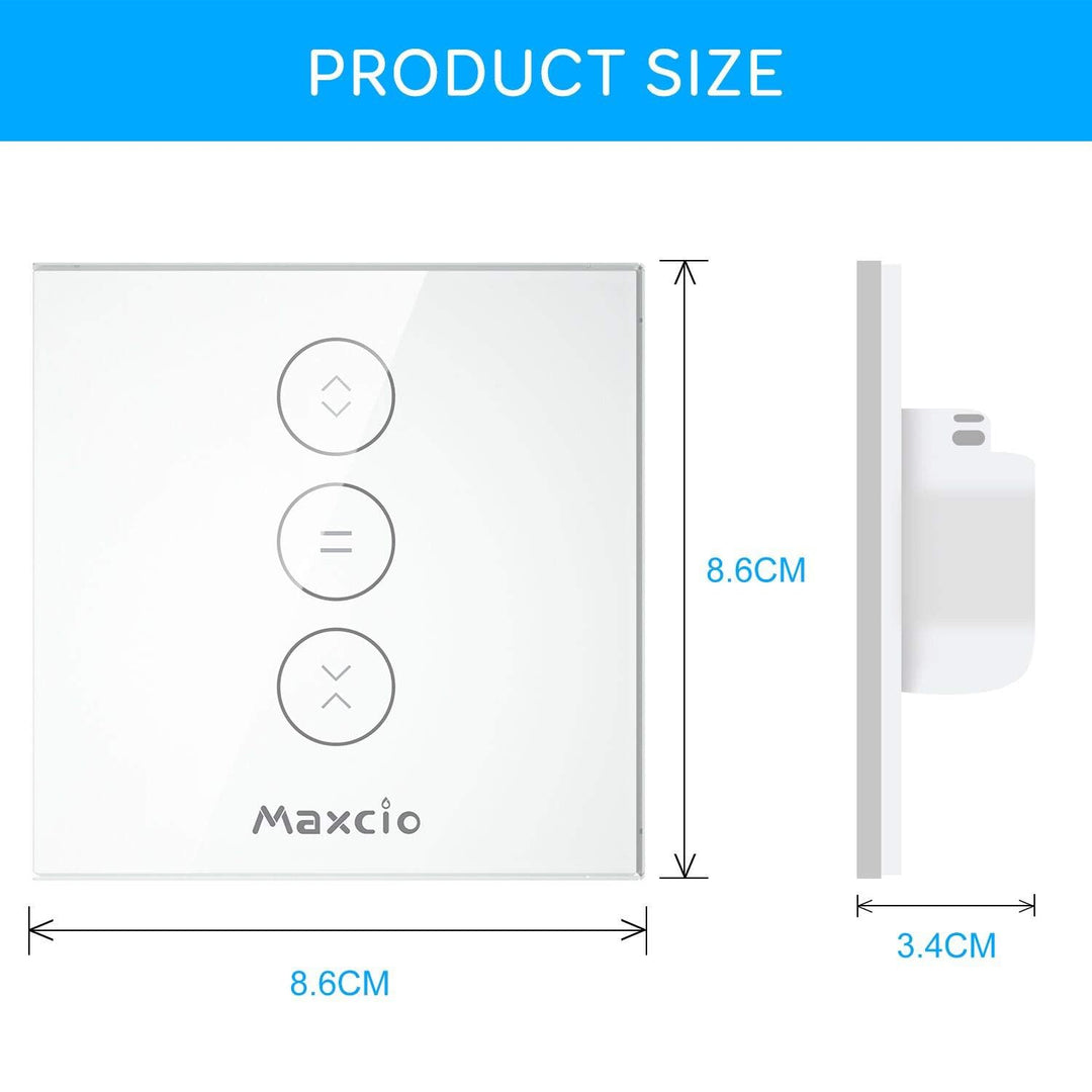 【Schaltbares LED】Smart Rolladen Zeitschaltuhr, Maxcio WiFi Jalousien Vorhang Schalter, Kompatibel mi