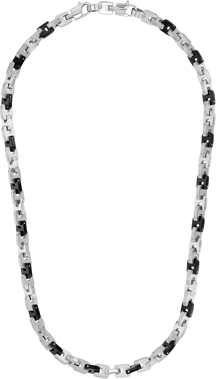 s.Oliver Collier Edelstahl Herren Halsschmuck, 48+2,5 cm, Kommt in Schmuck Geschenk Box ohne Motiv,