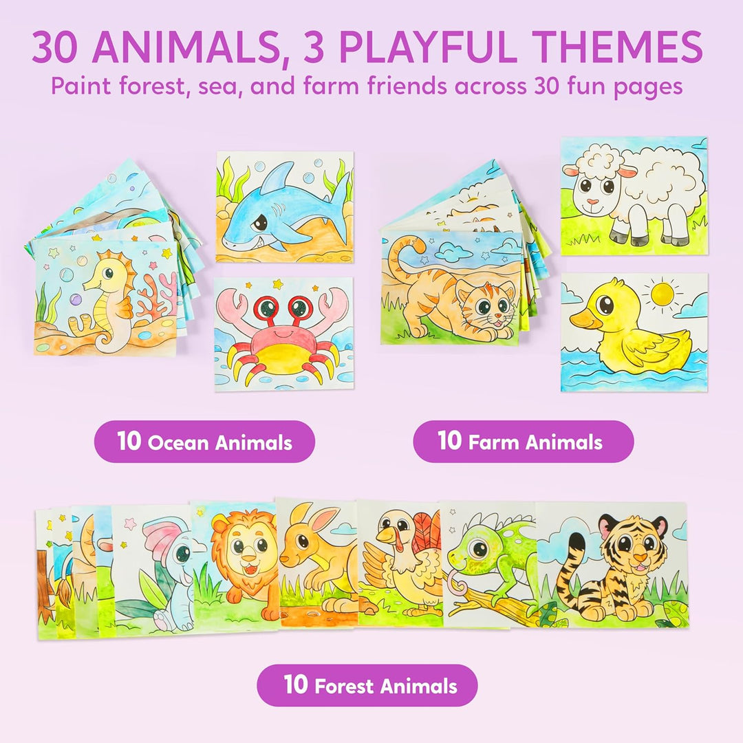 Klever Kits Aquarell-Malsets für Kinder ab 3 Jahren, Malbücher für Kleinkinder, Bastelspielzeug, Geb