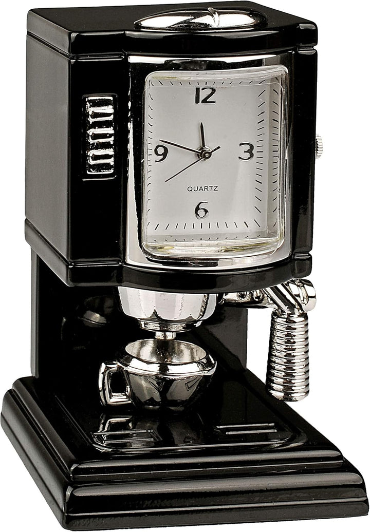alles-meine.de GmbH kleine - Tischuhr/Miniatur - Uhr - Kaffemaschine - Kaffeeautomat/Küchenmaschine