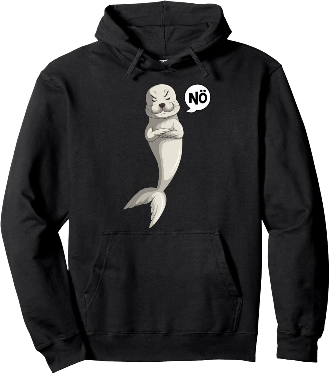 Robbe Nö Seelöwe Seehund Robben Kinder Jungen Mädchen Pullover Hoodie