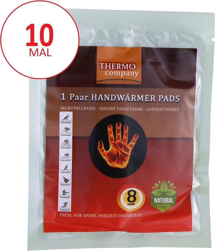 Handwärmer Pads | Wärmepads Hände | Hand-Wärmekissen | Taschenwärmer extra warm | Bis zu 8 Stunden W