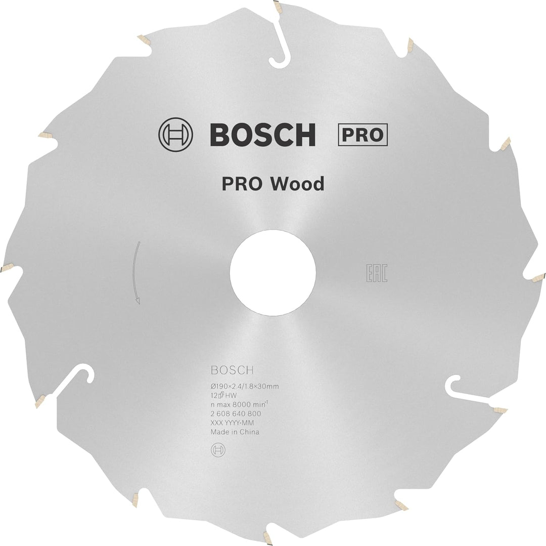 Bosch 1x PRO Wood Kreissägeblatt für Akku-Handkreissägen (für Weichholz, Hartholz, Ø mm, Professiona