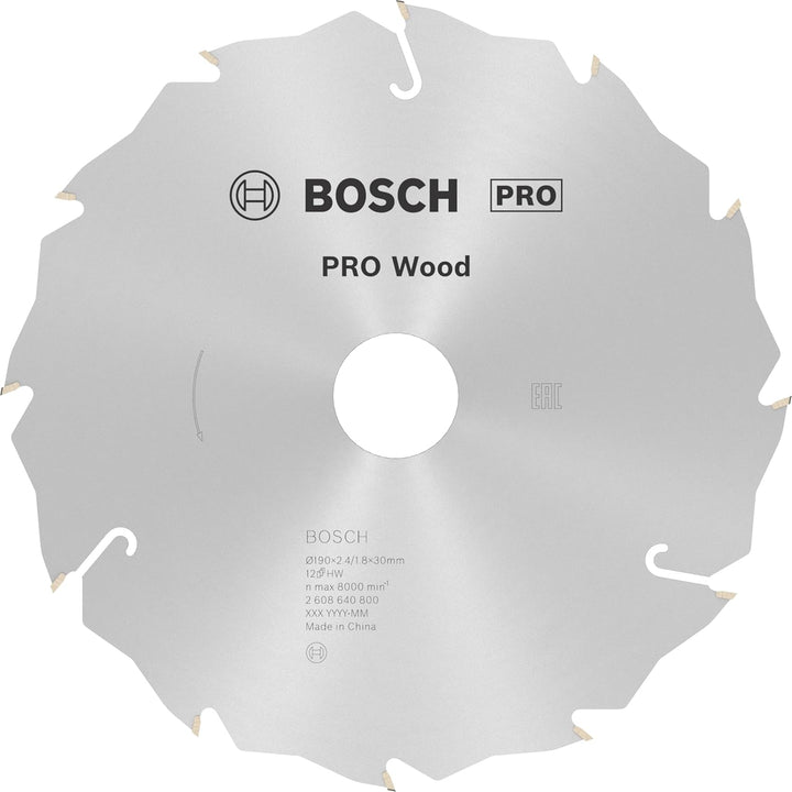 Bosch 1x PRO Wood Kreissägeblatt für Akku-Handkreissägen (für Weichholz, Hartholz, Ø mm, Professiona