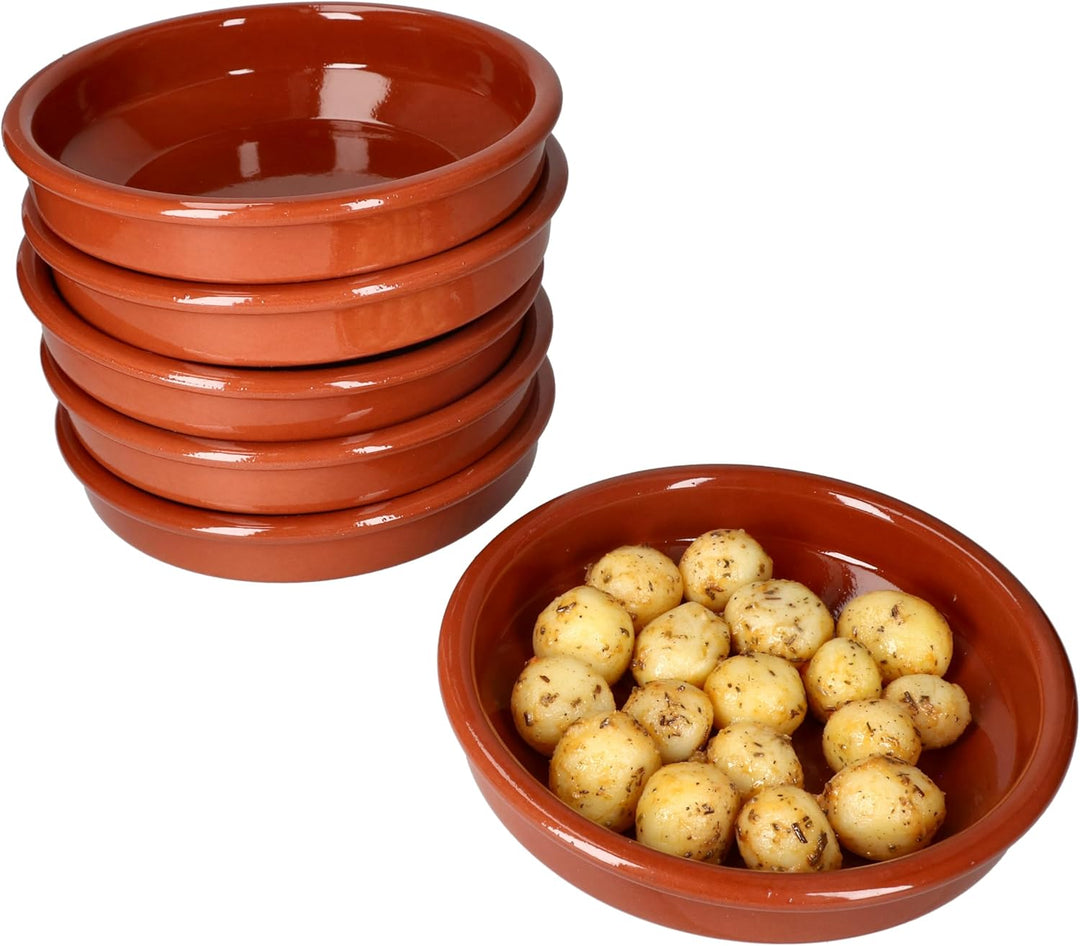 MamboCat Cazuela Schale Bruno Tonware I 6er Set I Ø 20 cm I Grösse L I Mediterran I Glasiert I Unika