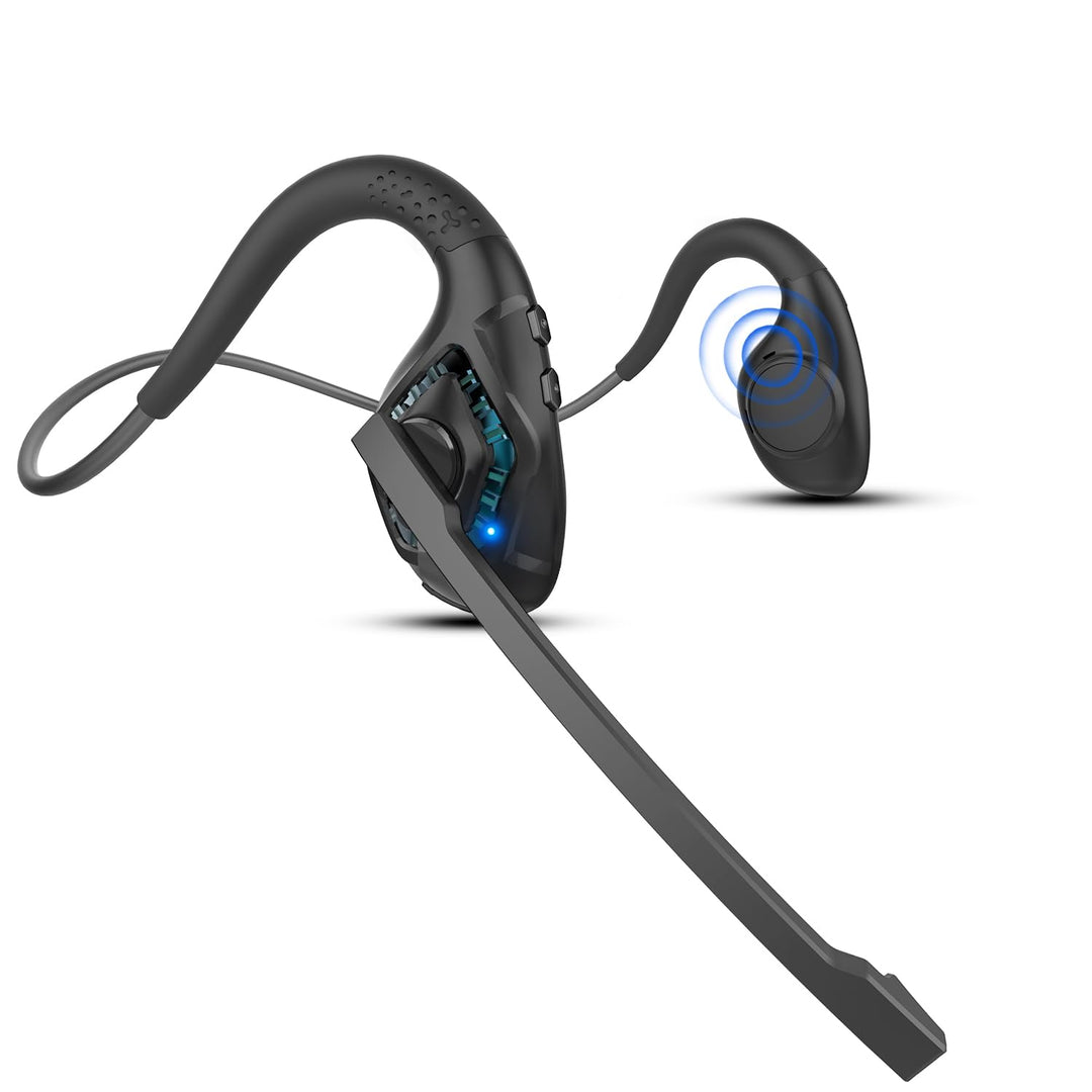 iDIGMALL Bluetooth 5.3 Headset mit Mikrofon, offene Ohr-Kopfhörer mit Geräuschunterdrückung, Mikrofo