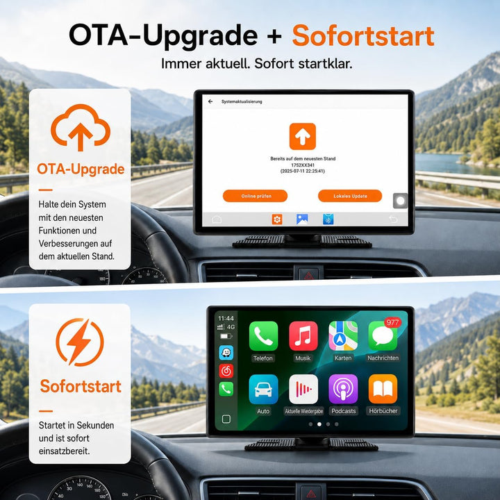 Volam Android Auto Display &amp;Wireless CarPlay Kompatibel mit Net flix/Y0uTube,2026 Aktualisierter Tra