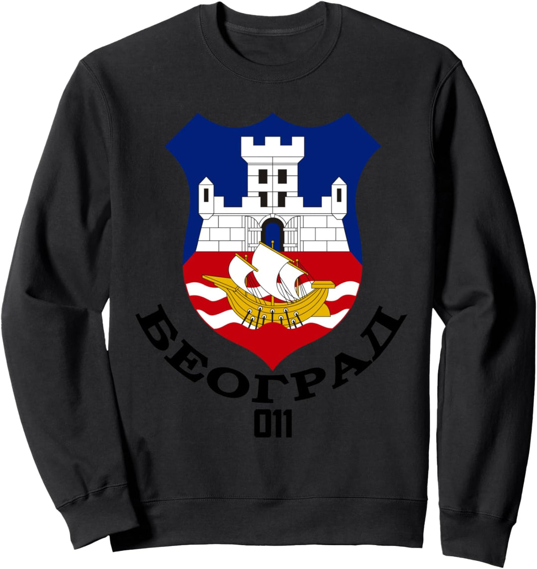Belgrad Beograd Serbien Srbija Grb Emblem Zastava BG 011 Sweatshirt
