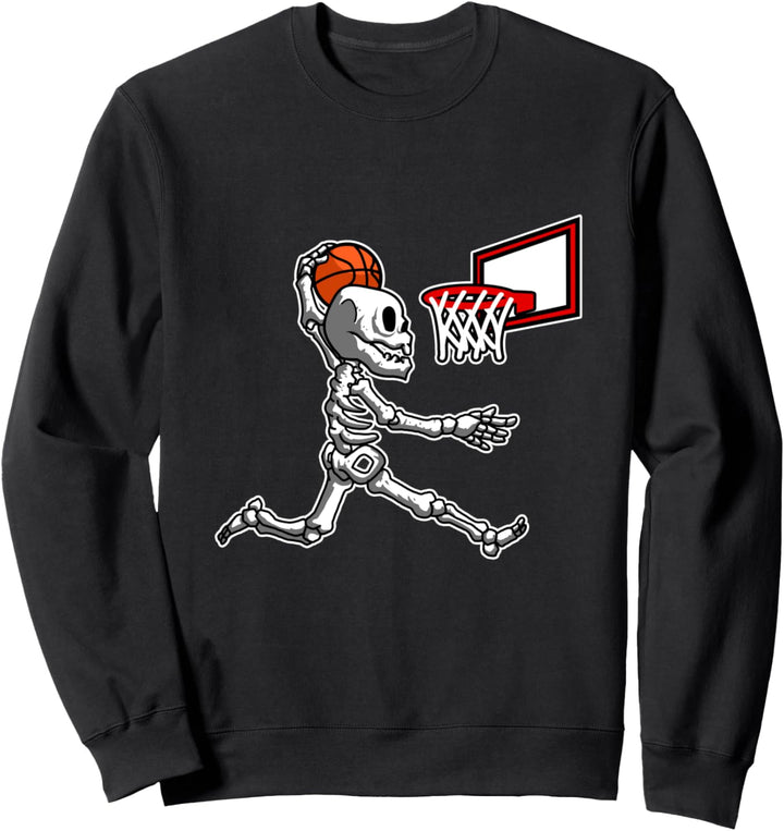 Skelett Halloween Basketball Sport Dunking Sweatshirt