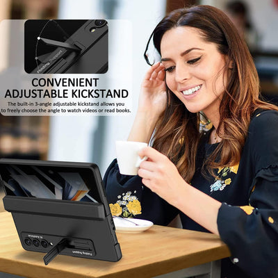 Miimall Kompatibel mit Samsung Galaxy Z Fold 4 Hülle mit Displayschutz Anti-Peeping+Magnetischer Sch