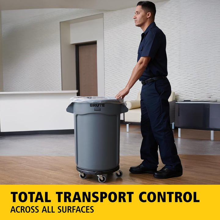Rubbermaid Commercial Products BRUTE Trash Can Dolly - Black Passend für alle runden Brute-Behälter