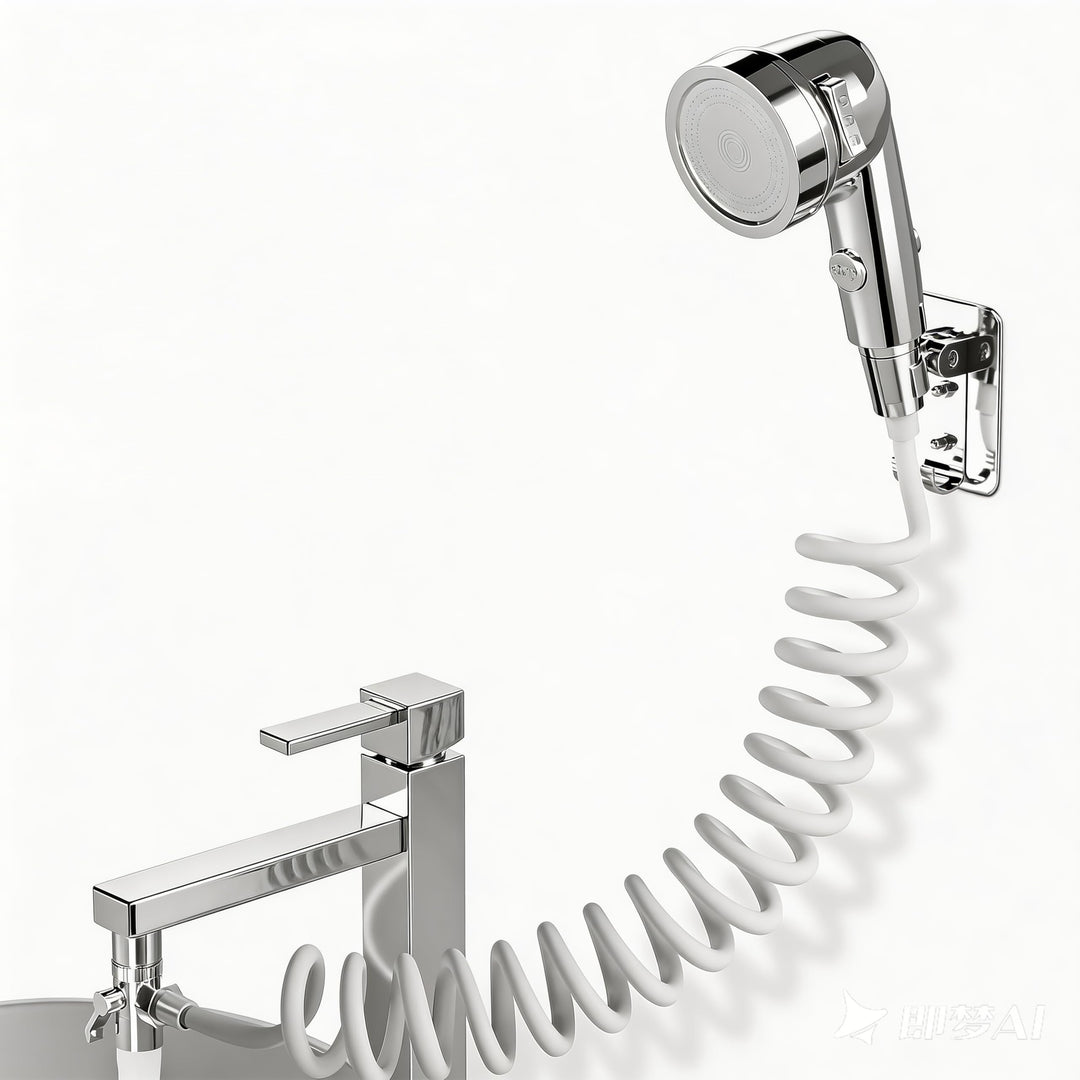 Handbrause für Waschbecken, Waschbeckenbrause Duschkopf mit 3M Schlauch, Handbrause Mit Halterung, W