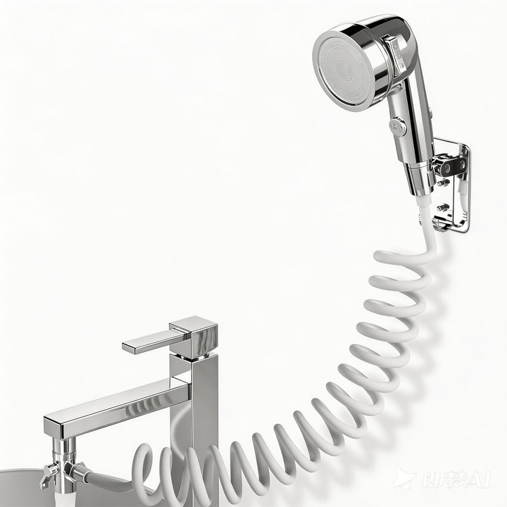 Handbrause für Waschbecken, Waschbeckenbrause Duschkopf mit 3M Schlauch, Handbrause Mit Halterung, W