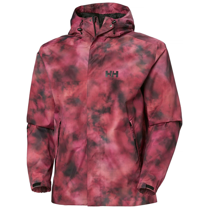 Helly Hansen Herren Ervik Jacket Jacket (1er Pack) L 691 DARK MAGENTA YU SPRAY AOP, L 691 DARK MAGEN