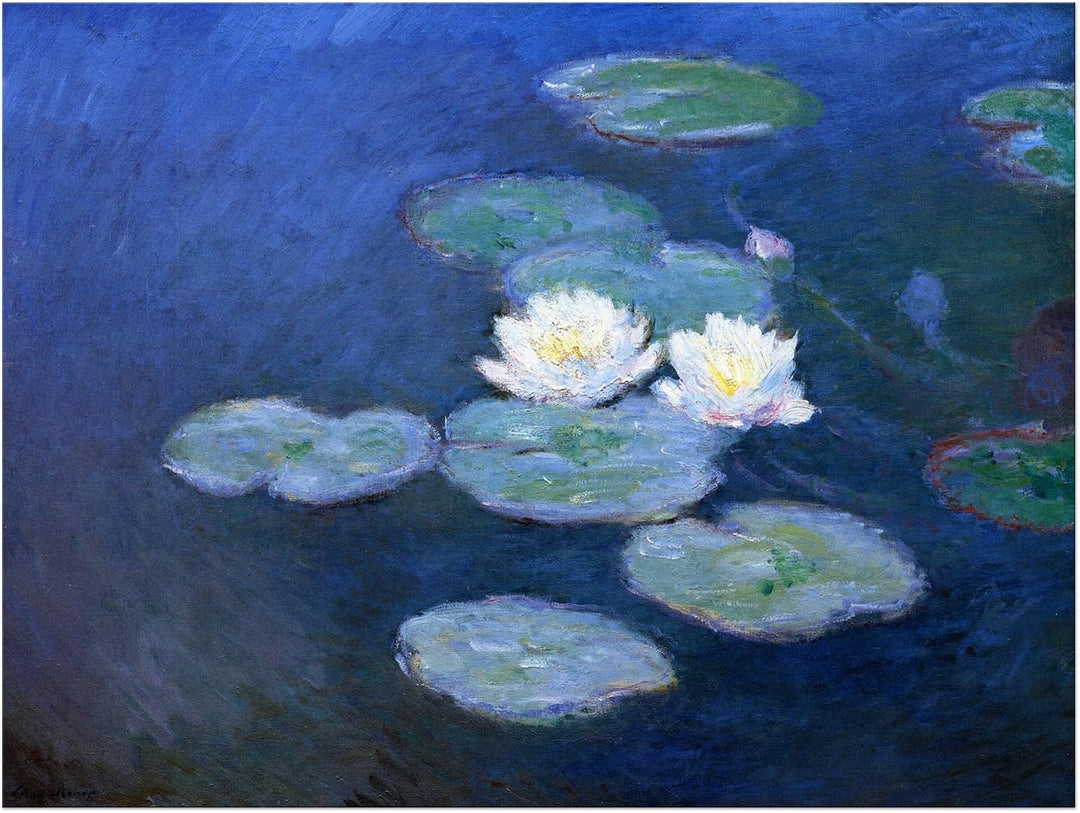 Bilderdepot24 Bild auf Leinwand | Claude Monet - Seerosen in 60x50 cm als Wandbild | Wand-deko Dekor