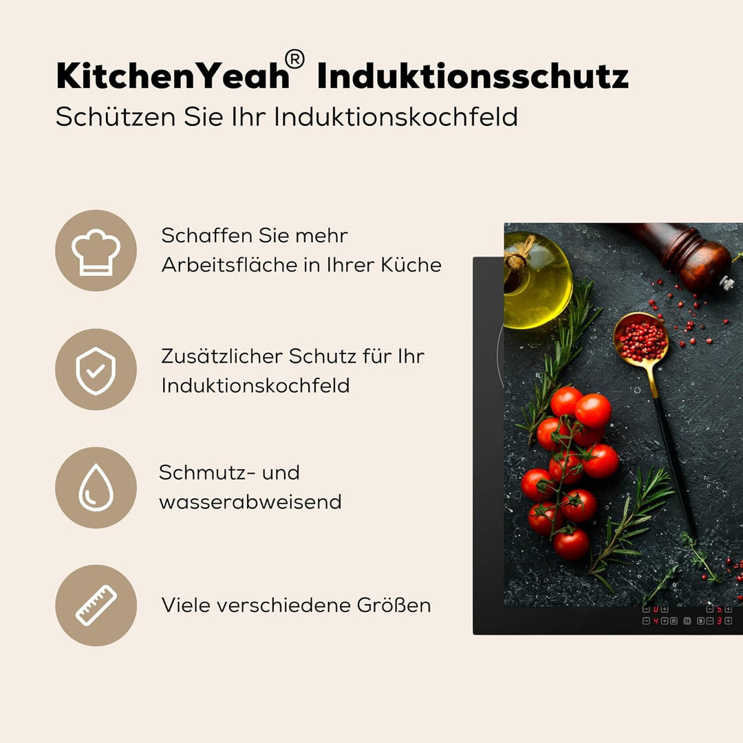 Herdabdeckplatte 90x52 cm Einteilig Herdabdeckung Abdeckplatte für Ceranfeld Abdeckung Induktionskoc