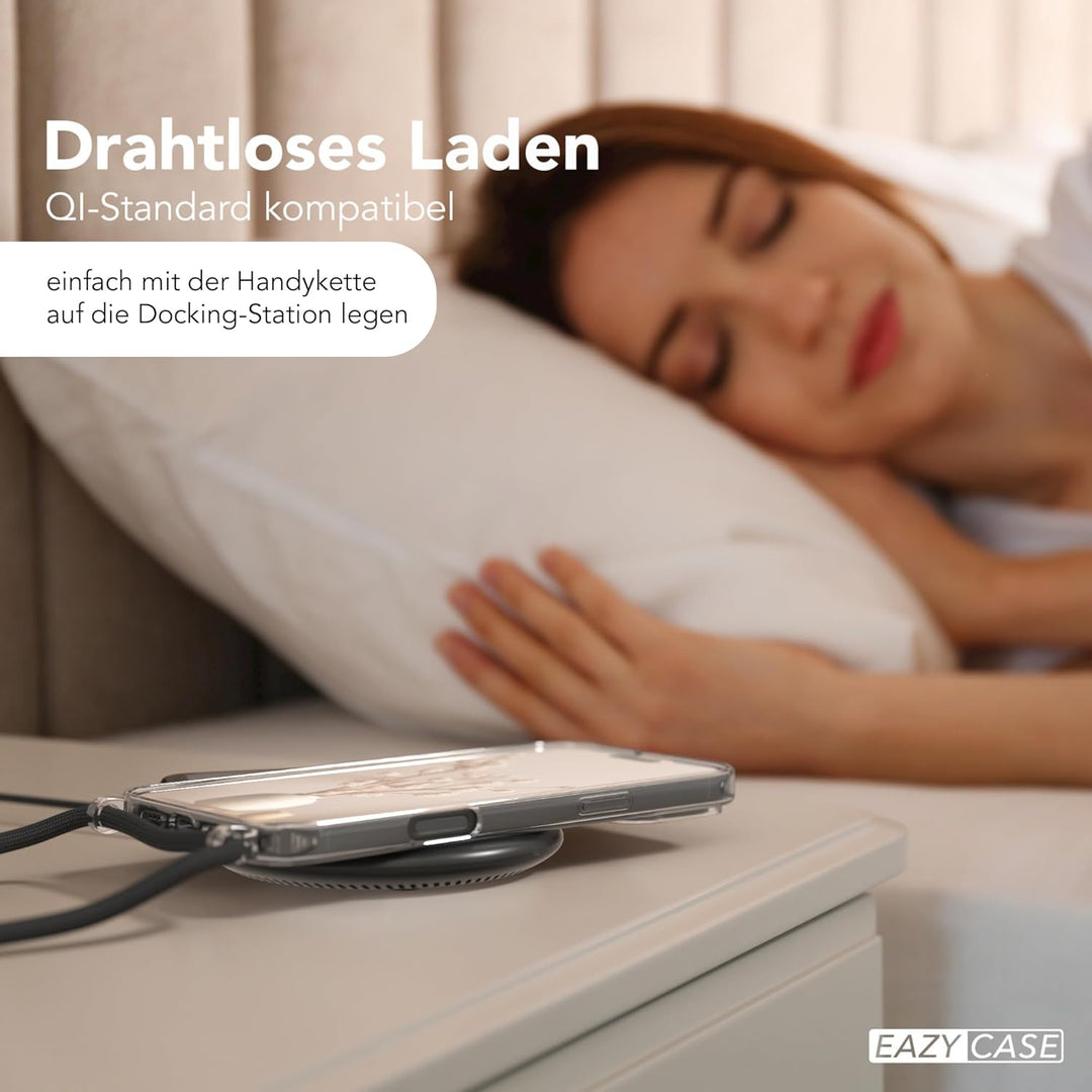 EAZY CASE - Handykette kompatibel mit iPhone 16 Plus Kette zum Umhängen Stossfest Handyhülle für App