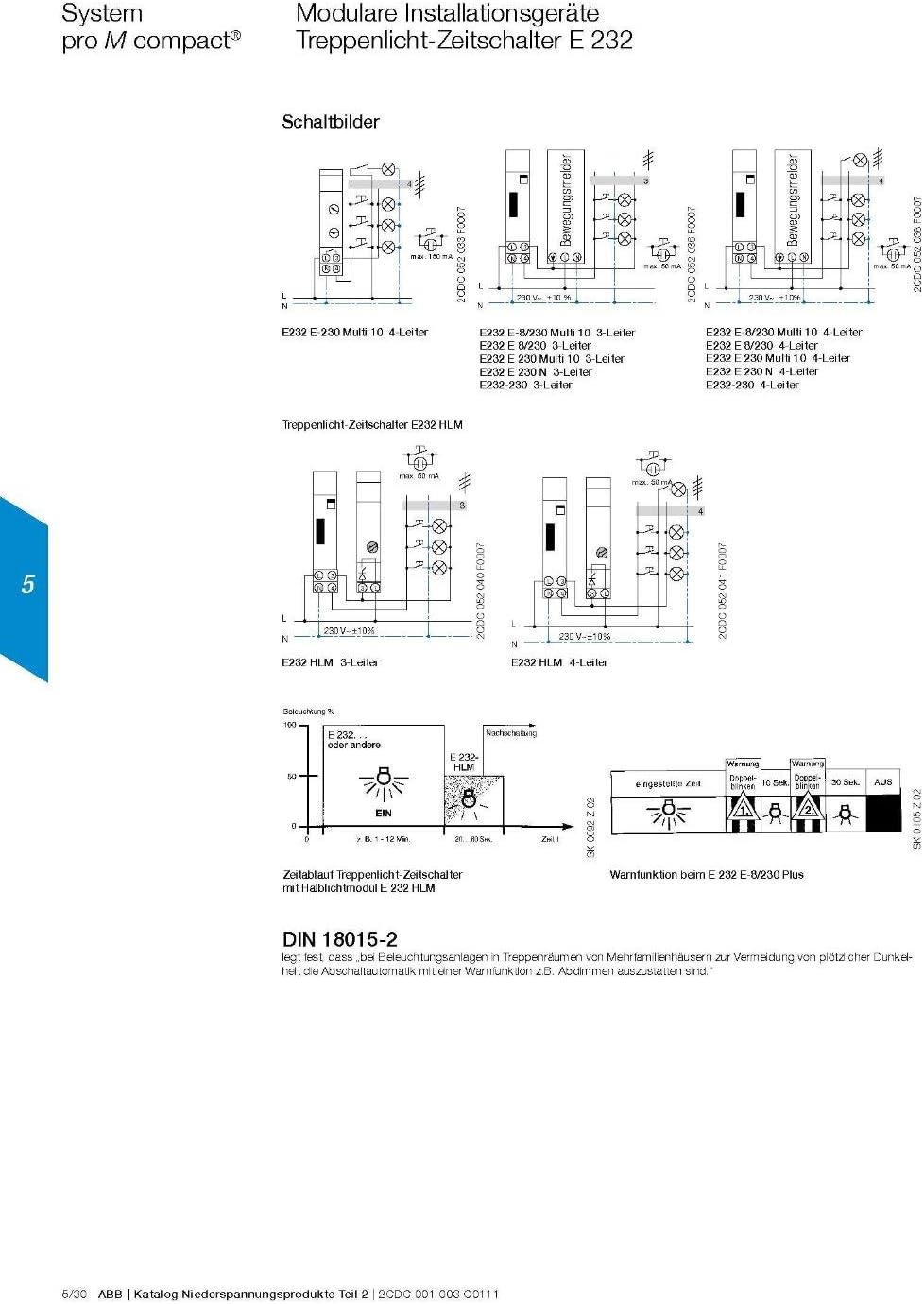 ABB Treppenlicht-Zeitschalter E232E-8/230