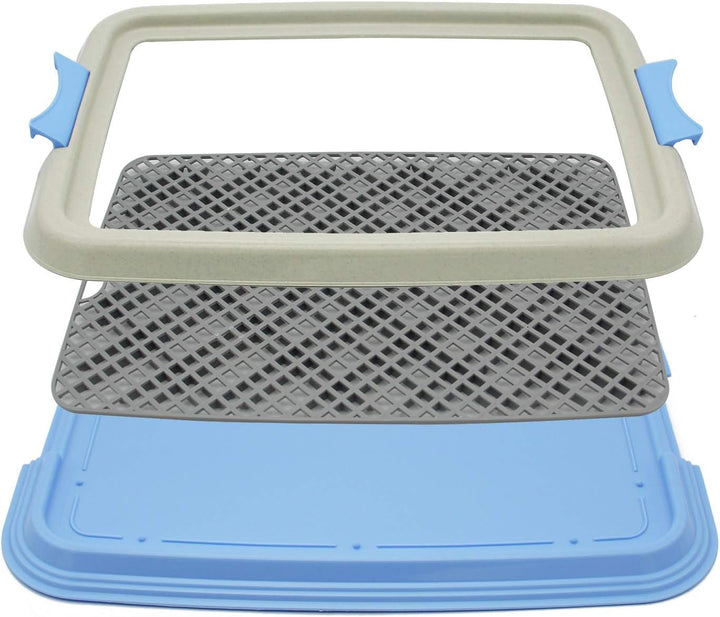 BPS Toilette für Haustiere, Hundeklo, Kunststoff, 2 Grössen M/L, Farbe zufällig M: 49 x 36 x 3 cm, M