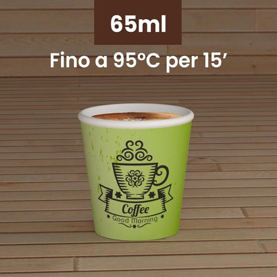 CuzcoGreenCUP 1000 Kaffeebecher aus Papier, 65 ml, umweltfreundliche & biologisch abbaubare Einwegbe