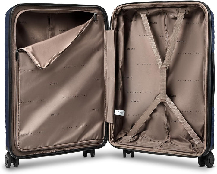 Stratic Shine Koffer &amp; Trolley gross | Ausgestattet mit 4 360° Drehbare Rollen, Kreuzpackgurt, Dehnf