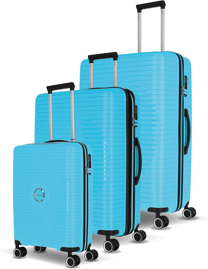 Travelite Hartschalen Kofferset 3teilig, 4 Rollen, ORBITA, Trolleys mit bruchsicherer Schale und pra