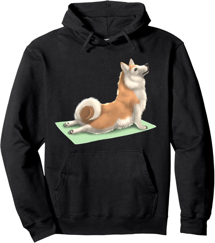 Akita Inu Dog Yoga Pose Meditation Zen Workout Exercise Pullover Hoodie