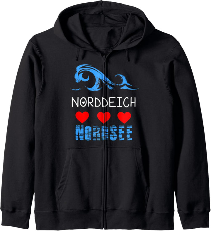 Norddeich Norden Nordsee Wellen Kapuzenjacke