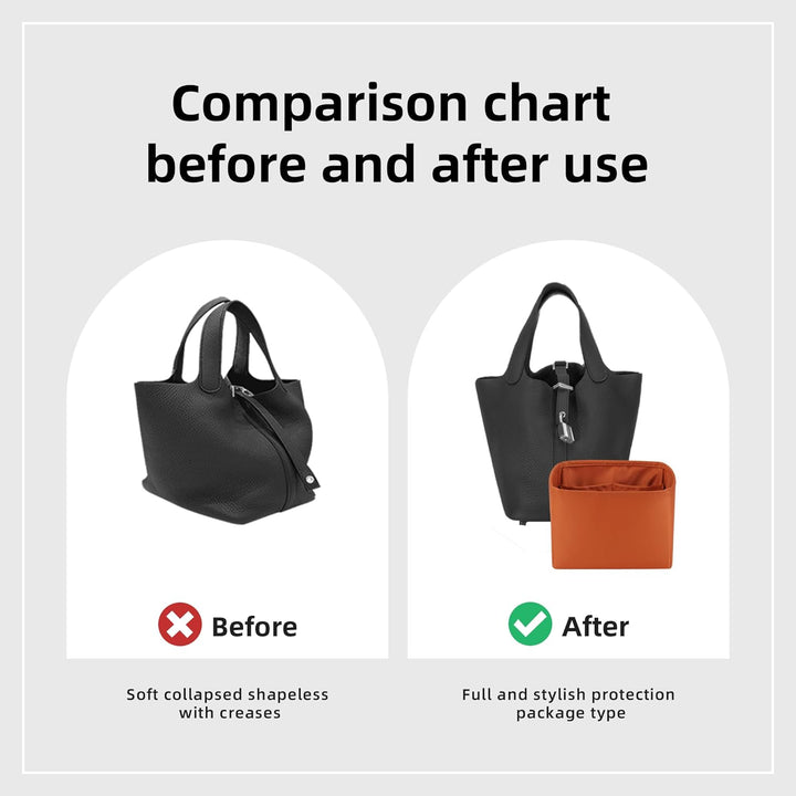 DGAZ Handtasche Taschenorganizer für Picotin 18/22, Seide Handtaschenorganisator Damen, Luxus-Handta