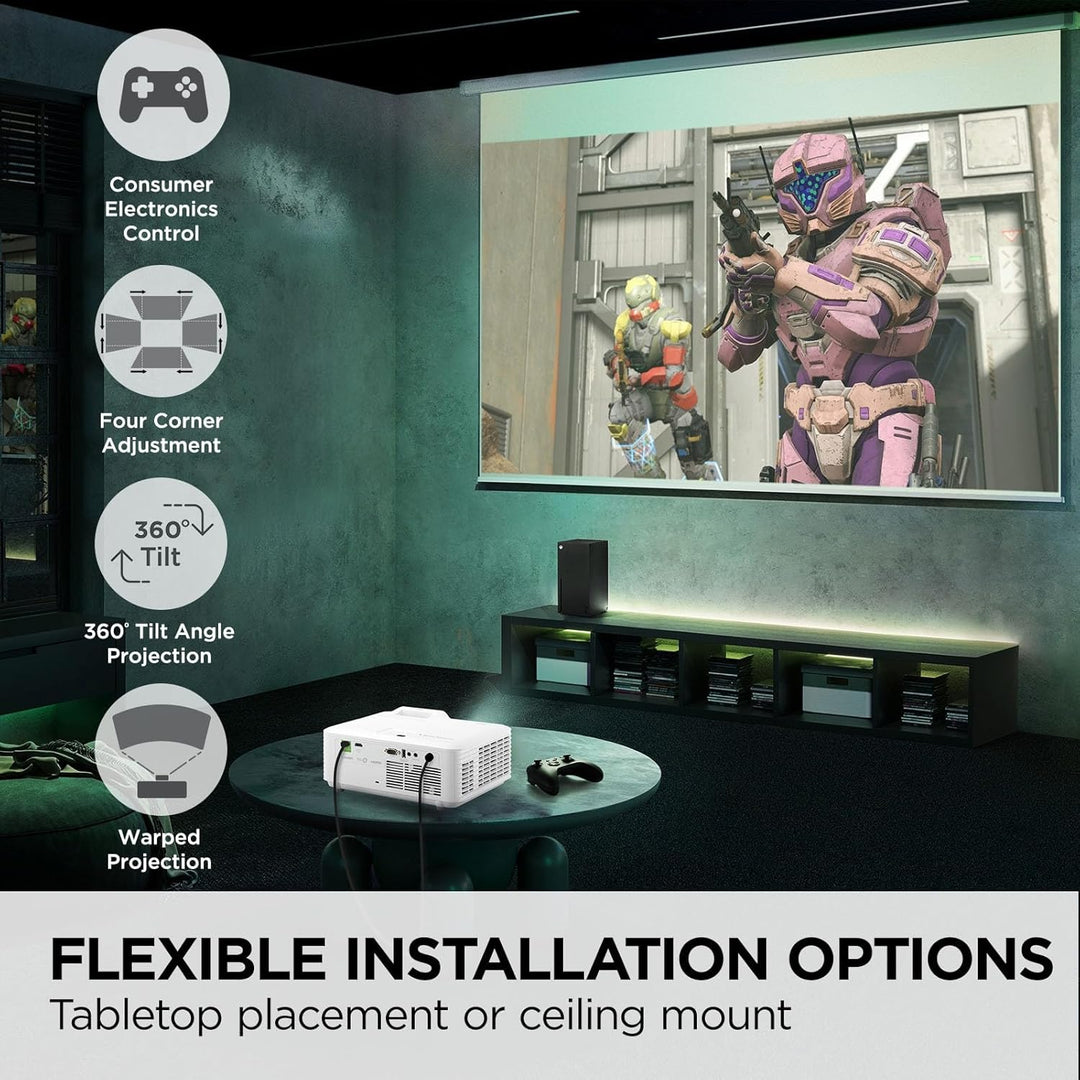 ViewSonic LX700-4K 4K Laser Projektor für Xbox Gaming und Heimkino, bis zu 300" grosses Bild, 3500 L