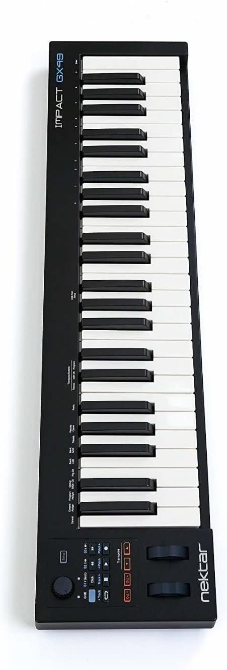Nektar Impact GX49 | USB MIDI Controller Keyboard with Nektar DAW Integration Black, Black