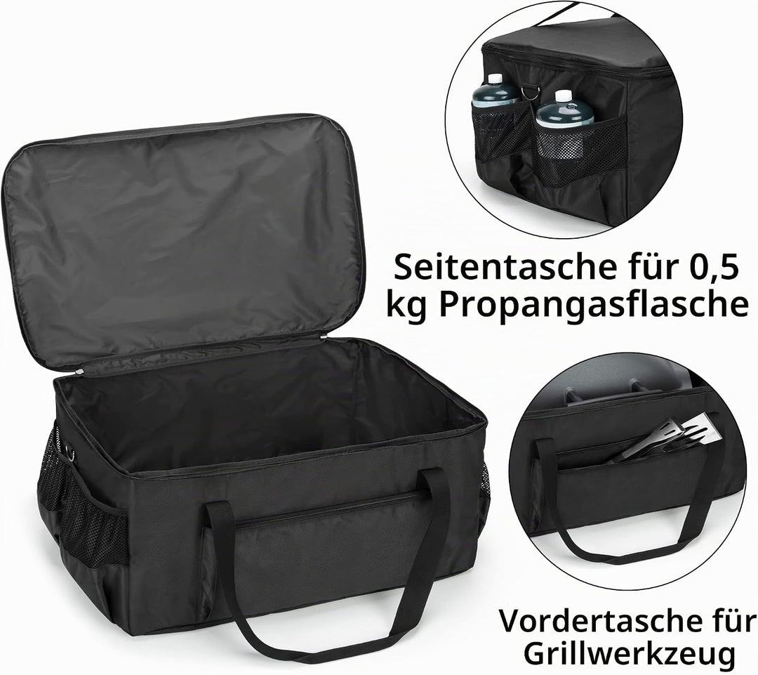 SAMDEW Draussen Grill Abdeckung Kompatibel mit Weber Q1000 Q1200 Gas Grill, Tragbare Tisch Grill Abd