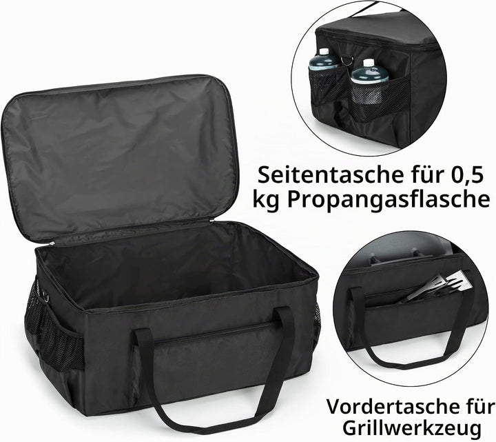 SAMDEW Draussen Grill Abdeckung Kompatibel mit Weber Q1000 Q1200 Gas Grill, Tragbare Tisch Grill Abd