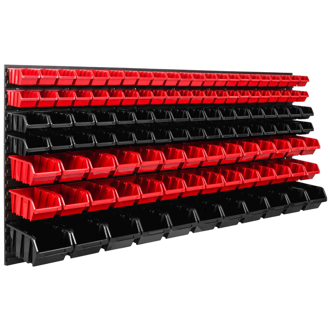 SimpleThing Lagersystem Werkstattregal | 172 x 78 cm | 117 stck. Box | Wandregal mit Stapelboxen - W