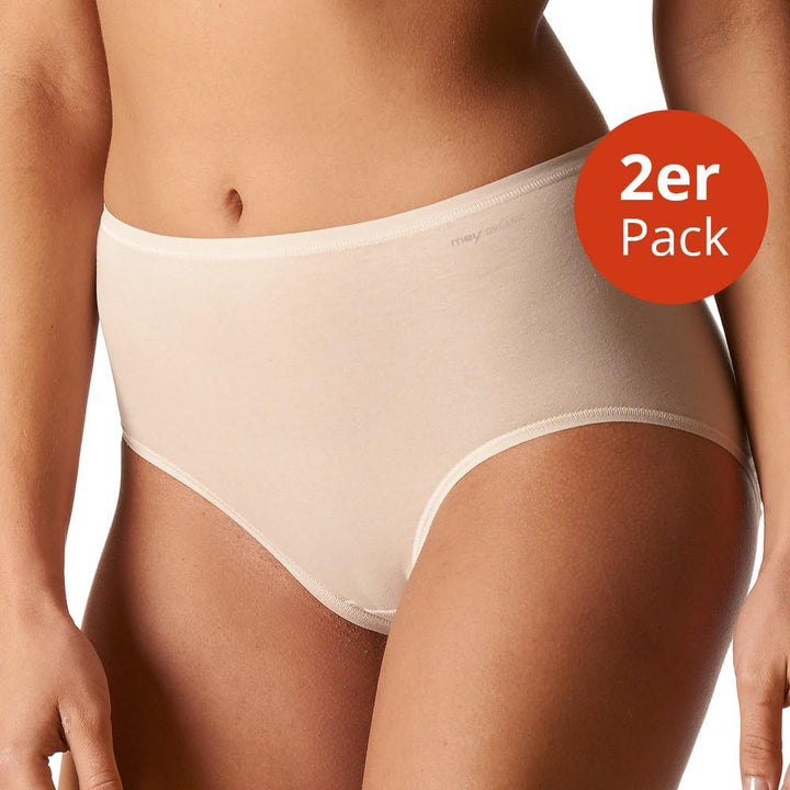Mey 2er Pack Damen Taillenslip - Organic - 29818 - Damen Slips aus Bio Baumwolle - Bodysize ohne Sei