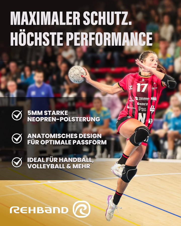 Rehband Knieschützer für Volleyball, Handball &amp; Hallensport, Neopren Knieschoner komfortabel &amp; engan