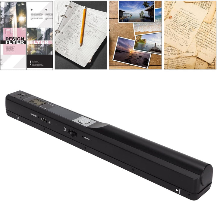 Bewinner Tragbarer Handscanner, Fotoscanner für A4-Dokumente, 900-DPI-Scanner für Dokumente, Fotos,