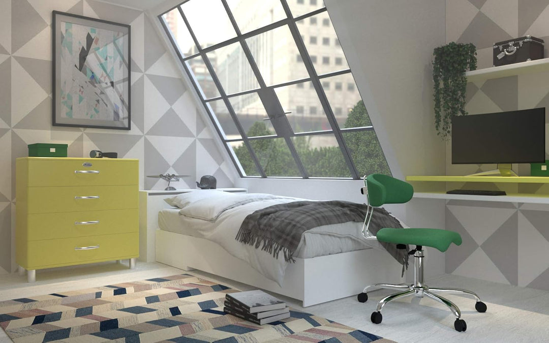 Topstar Sitness 40, Fitnesshocker, Arbeitshocker, Rollhocker mit Rückenunterstützung, 3-Dimensional