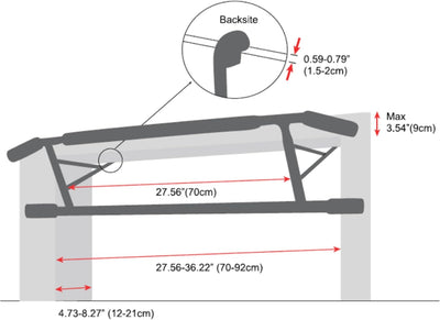 Multi-Türreck Pull-Up-Bar 3in1 universal Trainingsgerät Klimmzugstange Oberkörpertrainer Liegestützh