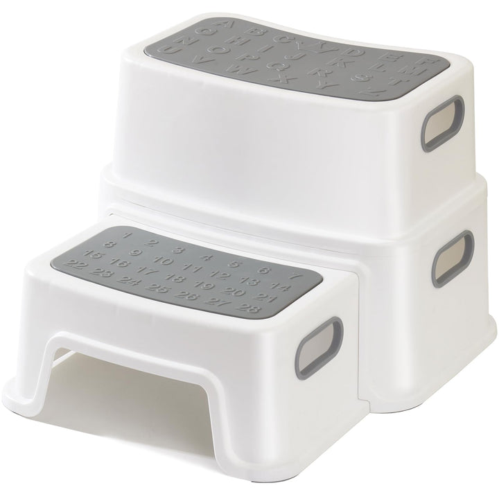 Tritthocker Kinder 2 Stufen, Robuster Hocker Zweistufiger Tritthocker für Badezimmer, Waschbecken un